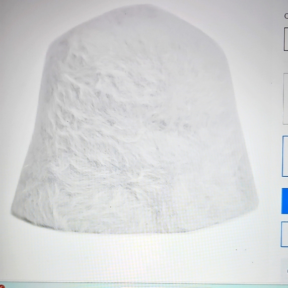NWT Faux Fur Cloche Fuzzy Light Grey Adjustable Bucket Hat - Picture 1 of 9